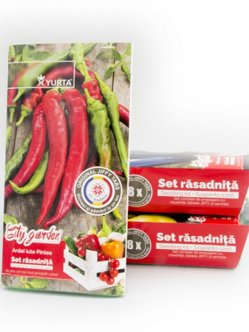 Set răsadniță medie - Ardei iute Pintea, Colectia City Garden