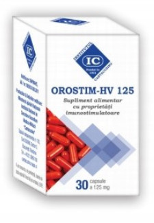 OROSTIM-HV (30 capsule x 125 mg) Institutul Cantacuzino, pe baza de pulberea de orz verde, supliment alimentar pentru buna functionare a sistemului imunitar