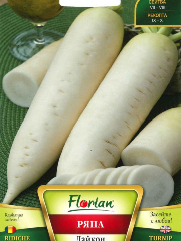 Ridichi DAIKON MINOWASE - 5 gr - Seminte de Ridichi Daikon Albe soi semitimpuriu Florian Bulgaria
