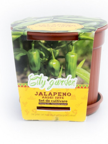 Set de cultivare - Ardei iute Mexican Jalapeno, Colectia City Garden