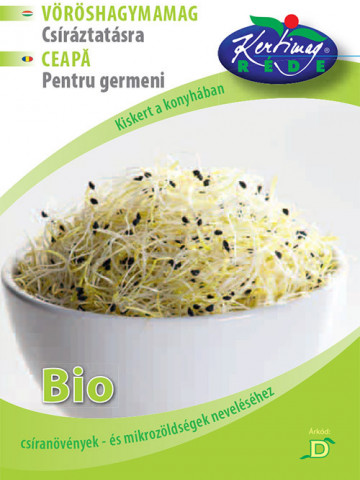 Seminte bio pentru germeni de ceapa (15 g), seminte pentru obtinerea de germeni sau micro-verdeturi de ceapa, Kertimag