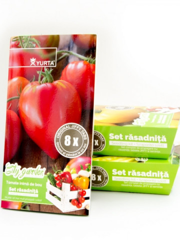 Set rasadnita medie -Tomate inima de bou, Colectia City Garden