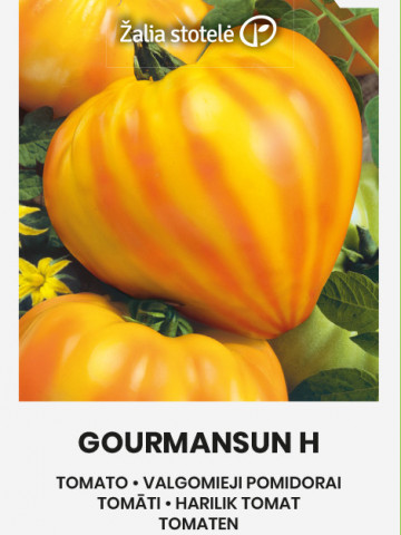 Gourmansun F1 (5 seminte) de rosii exotice tip ananas, in forma de inima galbena, nedeterminate, fructe mari 250- 300 gr, Clause