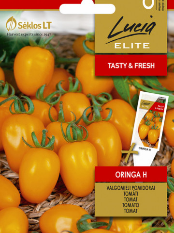 Oringa F1 (15 seminte) de rosii galbene tip cherry fructe dulci, delicioase, greutate 15–20 g, Seklos