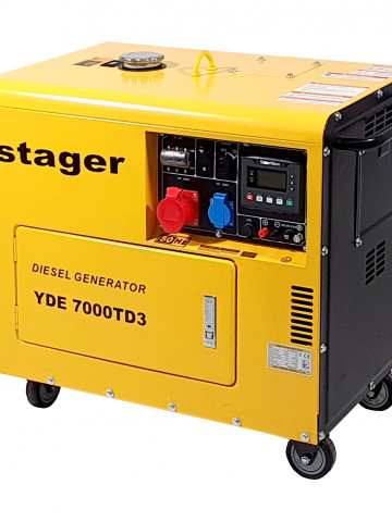 Stager YDE7000TD3 Generator insonorizat diesel trifazat 5.04kW, 8A, 3000rpm