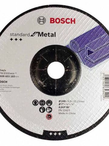 Disc de degrosare cu degajare Standard for Metal A 24 P BF, 180mm,22,23mm, 6