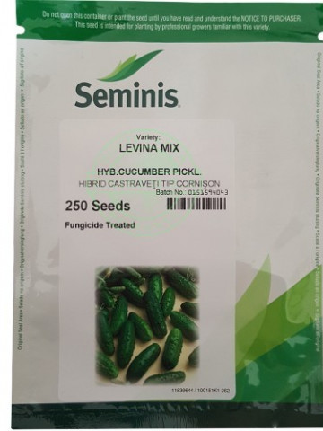 Levina Mix F1 (250 seminte) castraveti cornison hibrid semitimpuriu, Seminis