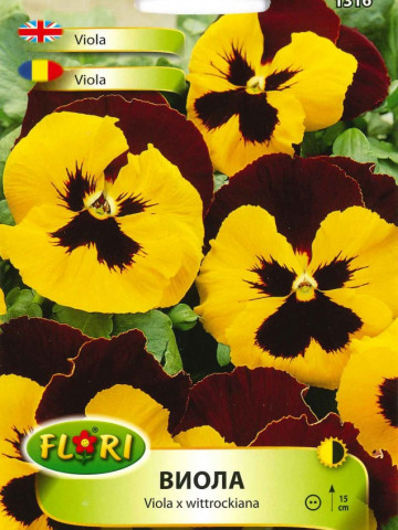 Panselute Galbene cu Rosu - 85 sem - Seminte Viola Galbena Rosie - Grena - Pansele