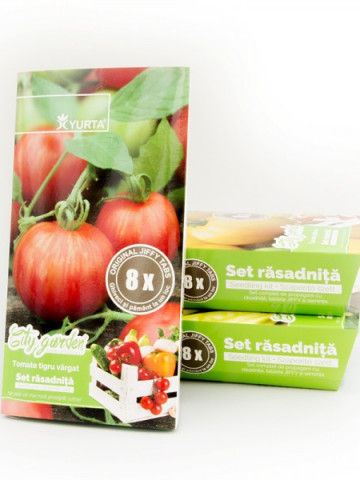 Set rasadnita medie - Tomate tigru vargat, Colectia City Garden