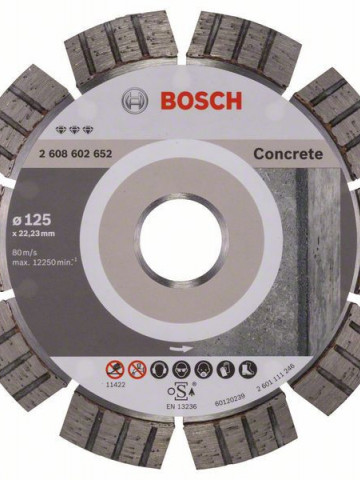 Disc diamantat Best for Concrete 125x22,23x2,2x12mm