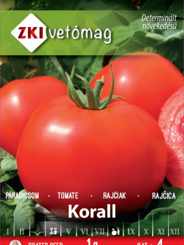 Korall (1000 seminte) de rosii foarte atractive cu un gust deosebit mai ales pentru consum in stare proaspata, ZKI