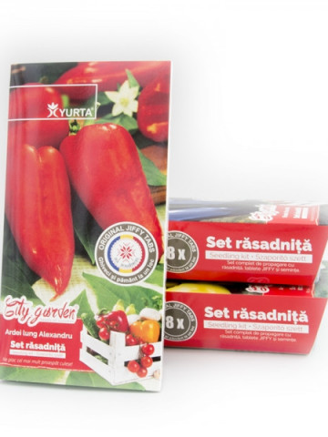 Set răsadniță medie - Ardei lung Alexandru, Colectia City Garden