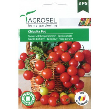 Chiquita Pot (170 seminte) rosii tip Cherry, inaltime planta 30 cm, Agrosel