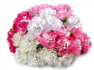 Buchet flori artificiale roz decor poze