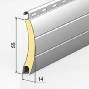 Usa garaj actionare manuala 2600 x 2200 , alb 9016 , lamele 55 mm