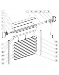 Usa garaj electrica 2700 x 2200 , alb 9016 , lamele 55 mm