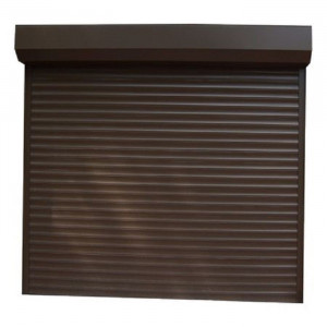 Usa garaj automata 2500 L x 2200 H , maro inchis 8019 , lamele 55 mm