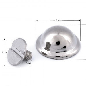 Ținte cap rotund cu șurub / Piciorușe geantă, Ø13 mm