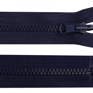 Fermoar plastic reversibil, lungime 80 cm( albastru inchis )
