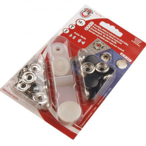 Capse metalice cu aplicator, negru, Ø15