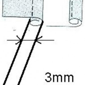 Piciorus pentru cusut tiv drept cu dubla indoire (latime 3mm) pe materiale subtiri pana la medii