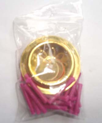 Fitile cu pluta metal aurie rotunda