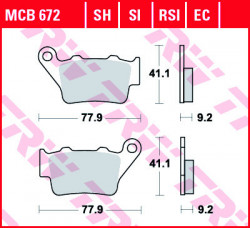 Placuta frana MCB672SI (KTM spate)