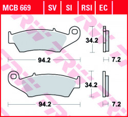 Placuta frana MCB669SI (enduro japoneze fata)