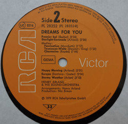 Henry Arland And His Orchestra – албум Dreams For You