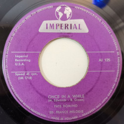 Fats Domino ‎– сингъл Once In A While / When I Was Young