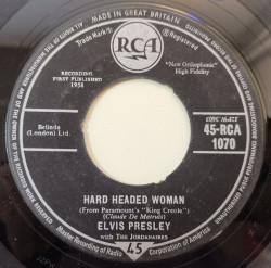 Elvis Presley ‎– сингъл Hard Headed Woman