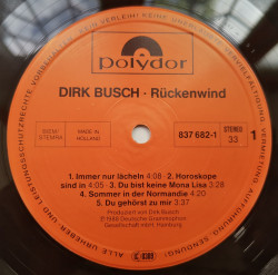 Dirk Busch ‎– албум Rückenwind