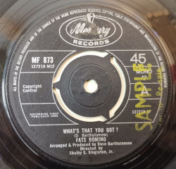 Fats Domino ‎– сингъл What's That You Got? / It's Never Too Late