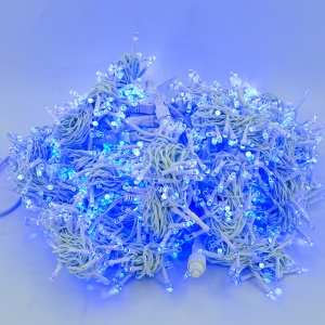Perdea Lumini de exterior, 4m x 3m, 1200 Led Lumina Rece, joc de lumini, interconectabila, fir verde, SW-1200W-WB1