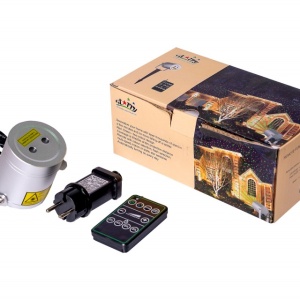 Proiector laser exterior IP44, cu telecomanda, joc de lumini verzi si rosii