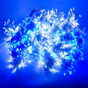 Perdea Lumini de exterior, 4m x 3m, 1200 Led Lumina Rece, joc de lumini, interconectabila, fir verde, SW-1200W-WB1