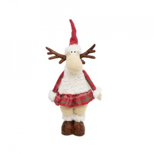Figurina decorative din material textil , Ren, 22cm, ID-002