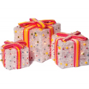 Set 3 cutii cadou cu Led-uri