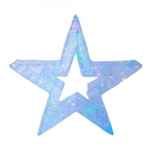 Decoratiune luminoasa pentru exterior, Stea Mare, 100*100*20cm, 200 LED RGB multicolor cu telecomanda