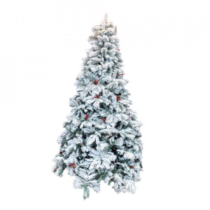 Brad artificial DeLux cu zapada artificiala, culoare verde, dimensiune 210cm, TP-115-210
