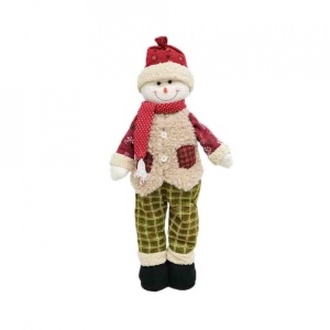 Figurina decorative din material textil Telescopic, Om de Zapada, 120cm, ID-012