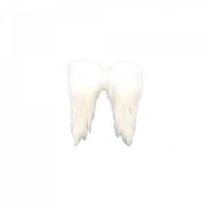 Decoratiune brad Aripi de Inger, culoare alb, dimensiune: 12x1x13 cm, MI-547