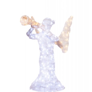 Decoratiune luminoasa pentru exterior 3D Ingeras, h 100cm