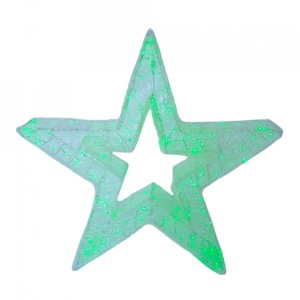 Decoratiune luminoasa pentru exterior, Stea Medie, 80*80*20cm, 150 LED RGB multicolor cu telecomanda