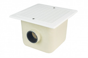SCURGERE MODEL DIN POLIESTERSI FIBRA DE STICLA - 330 MM x 330 MM. GRILAJ DIN ABS. ORIFICII < 8 MM