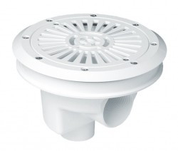 SCURGERE PRINCIPALA ROTUNDA CU Ø 200MM SI GRILAJ PLAT - PISCINE DIN LINER SAU PREFABRICATE
