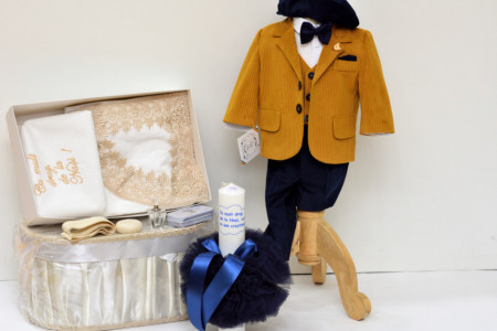 Set trusou baiat pentru botez acesorizat