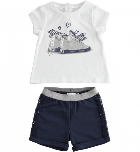 Costum fete Ido din 2 piese: tricou si pantaloni scurti