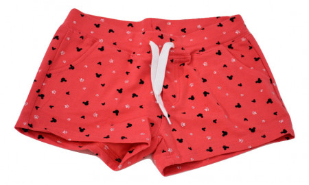Pantalon scurt, bumbac, inprimeu inimioare