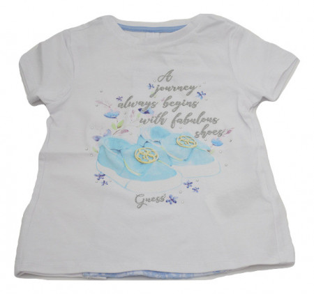 Tricou Guess cu botosi pe piept si dantela pe spate in clin